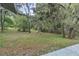 Spacious backyard with mature trees providing ample shade at 9905 Nicoma Ln, Orlando, FL 32817
