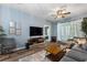 Comfortable living room with a ceiling fan, a large TV, and stylish furniture at 1064 Quaker Ridge Ln, Davenport, FL 33896