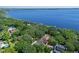 Stunning aerial view of a lakeside property surrounded by lush greenery and scenic waterfront at 11951 Elbert St, Clermont, FL 34711