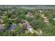Aerial view of home with highlighted property lines, pool, and lush greenery at 11951 Elbert St, Clermont, FL 34711
