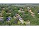 Aerial view of home with pool, lush greenery, and a serene marsh background at 11951 Elbert St, Clermont, FL 34711