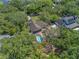 Aerial view of home with pool, patio, and lush landscaping at 11951 Elbert St, Clermont, FL 34711