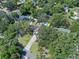 Bird's eye view of property showcasing landscaping, pool, and quiet neighborhood at 11951 Elbert St, Clermont, FL 34711