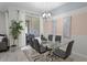 Dining room showcasing a modern table, chairs, lighting fixture, and decor at 1565 Plunker Dr, Davenport, FL 33896