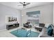 Inviting living room with modern furnishings, stylish decor, and sunlit window at 1578 Slice Way, Davenport, FL 33896