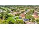 Aerial view showcasing home featuring a pool, basketball court, and spacious fenced backyard at 2722 Corybrooke Ln, Kissimmee, FL 34744