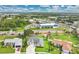 Aerial view of a home featuring lush landscaping, and a well-manicured lawn in a suburban setting at 3261 Sawgrass Creek Cir, St Cloud, FL 34772