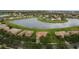 Beautiful aerial view of homes surrounding a scenic lake in a lush, green community at 3617 Northwoods Dr, Kissimmee, FL 34746