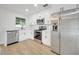 Beautiful kitchen with stainless steel appliances, sleek white cabinets, and modern lighting at 3804 Anthony Ln, Orlando, FL 32822