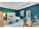 This spacious main bedroom features tray ceilings, and access to a private patio at 5103 Jones Rd, St Cloud, FL 34771