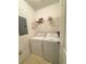 Functional laundry room featuring a washer, dryer, and wire shelving for storage at 6169 Metrowest Blvd # 208, Orlando, FL 32835