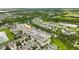 Aerial view of the community, pond, and greenery at 6834 Habitat Dr, Harmony, FL 34773