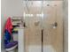 Walk-in shower featuring upgraded fixtures and tiled surround at 6834 Habitat Dr, Harmony, FL 34773