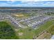 Expansive aerial view of a residential community featuring well-maintained homes and green spaces under a bright, partly cloudy sky at 757 Citrus Reserve Blvd, Davenport, FL 33837