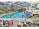 Relaxing pool with a screened-in enclosure, hot tub and views of the wooded backyard at 8491 Oasis Key Cv, Kissimmee, FL 34747