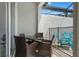 Private patio with seating area at 8947 Stinger Dr, Davenport, FL 33896