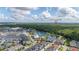 Community aerial view of the area with Shops at Celebration Pointe shown in the background at 1845 Island Village Way, Celebration, FL 34747