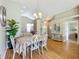 Lovely dining area with hardwood floors, neutral decor, and easy access to the kitchen at 2054 Hammock Moss Dr, Orlando, FL 32820