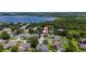 Aerial view of home's location highlighting nearby lake at 415 Smiley Ct, Winter Haven, FL 33884