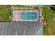 Overhead view of the screened-in pool area adjacent to the home's roof at 415 Smiley Ct, Winter Haven, FL 33884