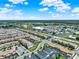 Lovely aerial view showcases the community, nearby shopping, and a serene lake, offering convenience and relaxation at 4981 Windermere Ave, Kissimmee, FL 34746