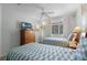 A bedroom featuring two twin beds, a dresser, and a ceiling fan at 909 Troon Cir, Davenport, FL 33897