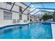 Expansive pool and spa under a screened lanai, offering a resort-style experience in your own backyard at 909 Troon Cir, Davenport, FL 33897