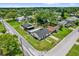This aerial shot showcases a quaint neighborhood with beautiful tree coverage at 1501 Missouri Ave, St Cloud, FL 34769
