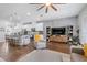 Open concept floor plan shows kitchen, living room and hardwood flooring at 15540 Blackbead St, Winter Garden, FL 34787