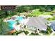 Aerial view of the Kindred Community Center and pool with playground and green space at 1868 Katz Crossing Dr, Kissimmee, FL 34744
