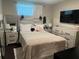 Bedroom with rustic wood furniture at 1868 Katz Crossing Dr, Kissimmee, FL 34744