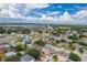 Scenic aerial view of a residential community with a mix of houses and lush green spaces, under a blue sky at 1912 Maury Rd, St Cloud, FL 34771