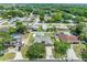 Neighborhood aerial view displaying home with fenced backyard and pool at 4607 Pine Lake Dr, St Cloud, FL 34769