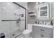 Modern bathroom with a glass shower, stylish vanity, and sleek fixtures at 10 Pine Track Trl, Ocala, FL 34472