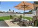Well-maintained backyard with a patio area for outdoor seating and a green lawn at 1118 Saint Tropez Ct, Kissimmee, FL 34759