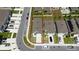Aerial view of the home showcasing property lines within a community with manicured lawns and neighborhood streets at 2211 Tay Wes Dr, St Cloud, FL 34771