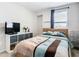 Simple bedroom with white walls, light and minimalist design at 2698 Chantilly Ave, Kissimmee, FL 34741