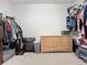 A walk-in closet equipped with shelving and ample storage space for clothes and accessories at 3193 Crispin Cir, Harmony, FL 34773