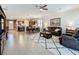 Living room with open floor plan featuring a comfortable sofa and inviting decor at 3193 Crispin Cir, Harmony, FL 34773