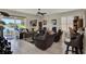 Comfortable living room with serene lake views at 4244 Windchime Ln, Lakeland, FL 33811