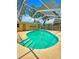 Backyard pool with screen and patio area at 760 Bearcreek Dr, Bartow, FL 33830