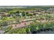 Gorgeous aerial view of the condo community, showcasing lush landscaping, tranquil pond views, and tile roofs at 8401 Riverdale Ln # 8401, Davenport, FL 33896