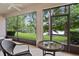 Inviting screened-in patio offering serene lake views and a cozy seating area at 8401 Riverdale Ln # 8401, Davenport, FL 33896