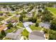 Overhead view of a single Gathering home on a large lot with a private screened-in pool and fenced backyard at 113 Candlewood Ct, Kissimmee, FL 34743