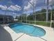 Inviting screened-in pool, perfect for outdoor relaxation and entertaining at 204 Canary Island Cir, Davenport, FL 33837