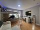Bedroom with lofted bed, study desk, and modern decor at 3339 Primrose Willow Dr, St Cloud, FL 34773