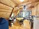 Bright attic space featuring wood-paneled walls and ceiling, and a collection of toys at 4075 Packard Ave, St Cloud, FL 34772