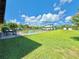 Expansive backyard lawn with a fenced in pool area and lush green grass at 4075 Packard Ave, St Cloud, FL 34772