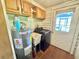 Functional laundry area with washer, utility sink, and water heater, with access to the exterior at 4075 Packard Ave, St Cloud, FL 34772