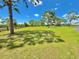 Spacious green yard with mature trees, offering plenty of room for outdoor activities and relaxation at 4125 Packard Ave, St Cloud, FL 34772